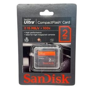 SANDISK  2Gb Ultra High Speed CompactFlash Memory Card - SDCFH-002G-A11-A1